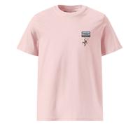 Anchor & Crew The Cassette Monkey Organic Cotton Embroidered T-Shirt - Cotton Pink - L