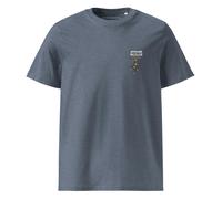 Anchor & Crew The Cassette Monkey Organic Cotton Embroidered T-Shirt - Dark Heather Blue - 2XL