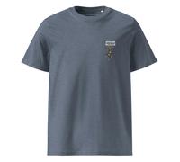 Anchor & Crew The Cassette Monkey Organic Cotton Embroidered T-Shirt - Dark Heather Blue - M