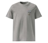Anchor & Crew The Cassette Monkey Organic Cotton Embroidered T-Shirt - Heather Grey - L