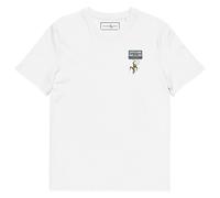Anchor & Crew The Cassette Monkey Organic Cotton Embroidered T-Shirt - L - White