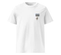 Anchor & Crew The Cassette Monkey Organic Cotton Embroidered T-Shirt - White - L