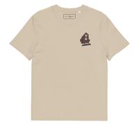 ANCHOR & CREW The DJ Monkey Cotton Embroidered T-Shirt in Camel | Size: Medium ANCHOR & CREW Camel M