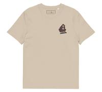 ANCHOR & CREW The DJ Monkey Cotton Embroidered T-Shirt in Camel | Size: XL ANCHOR & CREW Camel XL