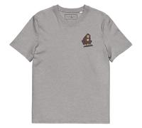 ANCHOR & CREW The DJ Monkey Cotton Embroidered T-Shirt in Light Grey | Size: 2XL ANCHOR & CREW Light Grey 2XL