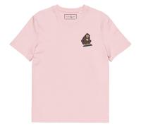 ANCHOR & CREW The DJ Monkey Cotton Embroidered T-Shirt in Pink | Size: Large ANCHOR & CREW Pink L