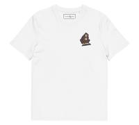 ANCHOR & CREW The DJ Monkey Cotton Embroidered T-Shirt in White | Size: Small ANCHOR & CREW White S