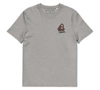 Anchor & Crew The DJ Monkey Organic Cotton Embroidered T-Shirt - L - Heather Grey