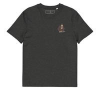 Anchor & Crew The DJ Monkey Organic Cotton Embroidered T-Shirt - M - Dark Heather Grey