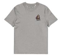 Anchor & Crew The DJ Monkey Organic Cotton Embroidered T-Shirt - XL - Heather Grey