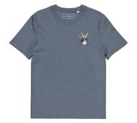 ANCHOR & CREW The Drummer Monkey Cotton Embroidered T-Shirt in Dark Blue | Size: Small ANCHOR & CREW Dark Blue S
