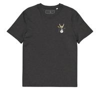 ANCHOR & CREW The Drummer Monkey Cotton Embroidered T-Shirt in Dark Grey | Size: Large ANCHOR & CREW Dark Grey L