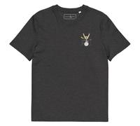 ANCHOR & CREW The Drummer Monkey Cotton Embroidered T-Shirt in Dark Grey | Size: Small ANCHOR & CREW Dark Grey S
