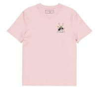 Anchor & Crew The Drummer Monkey Organic Cotton Embroidered T-Shirt - L - Cotton Pink