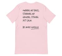 Anchor & Crew Think Ocean Gorilla Aspirations Cotton Embroidered T-Shirt - L - Cotton Pink