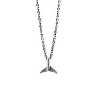 Anchor & Crew Think Ocean Mini Whale Silver Necklace Pendant - L - 50cm
