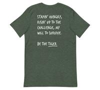 Anchor & Crew Think Ocean Tiger Aspirations Cotton Embroidered T-Shirt - 2XL - Heather Forest Green