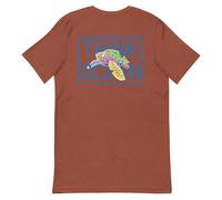 Anchor & Crew Think Ocean Turtle Fluorescence Cotton Embroidered T-Shirt - 2XL - Heather Clay Red