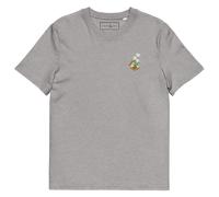 ANCHOR & CREW Tulip Garden Dystopia Cotton Embroidered T-Shirt in Light Grey | Size: Medium ANCHOR & CREW Light Grey M
