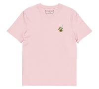 ANCHOR & CREW Tulip Garden Dystopia Cotton Embroidered T-Shirt in Pink | Size: Medium ANCHOR & CREW Pink M