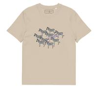 ANCHOR & CREW Zebra Where's William Going? Cotton T-Shirt in Camel | Size: Medium ANCHOR & CREW Camel M
