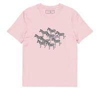 ANCHOR & CREW Zebra Where's William Going? Cotton T-Shirt in Pink | Size: Medium ANCHOR & CREW Pink M