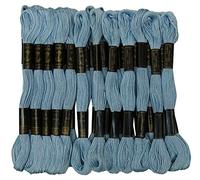 Anchor Cross Stitch Hand Embroidery Thread Stranded Cotton Craft Sewing Floss 25 Skeins-Light Blue