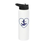Anchor Design/Sailor Symbol of Stability Hope and Strength Stainless Steel Insulated Water Bottle