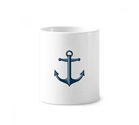 Anchor Droits Admiralty Blue Military Ocean Ceramic Toothbrush Pen Holder Mug White Cup 350ml Gift