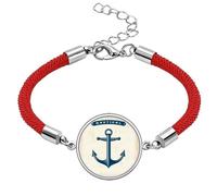 Anchor Droits Adralty Blue Military Ocean Lucky Red String Bracelet Rope Bracelet Handmade
