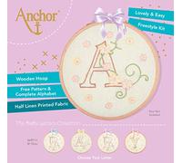 Anchor Embroidery Hoop Kit: Baby Letters, Multi, 12 x 12cm