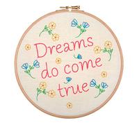 Anchor Embroidery Hoop Kit: Dreams do Come True, Multi, 20 x 20cm
