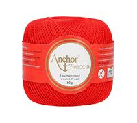 Anchor Freccia 20 4771020-00046 Red Crochet Yarn 100% Cotton