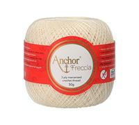Anchor Freccia Thickness 20 4771020-06650 White Crochet Yarn 100% Cotton