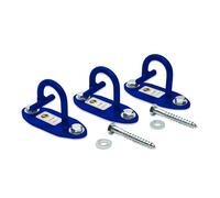 Anchor Gym Mini H1 (Set of 3) - Wall Anchors for Resistance Bands & Large Loop Bands | Resistance Bands Hook to Wall for Full Body Workouts - Blue