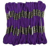 ANCHOR Hand Cross Stitch Stranded Cotton Embroidery Thread Floss Pack of 25 Skeins-Purple