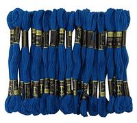 ANCHOR Hand Cross Stitch Stranded Cotton Embroidery Thread Floss Pack of 25 Skeins-Royal Blue