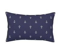 Anchor Heart Blue Pillowcases,Soft and Cozy,Fade with Envelope Closure Bed Pillow Cases,16"X24"
