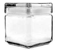Anchor Hocking 1-Quart Stackable Jars with Glass Lids, Set of 4