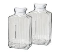 Anchor Hocking 2 Quart Bistro Pitcher with Lid, Pack of Two