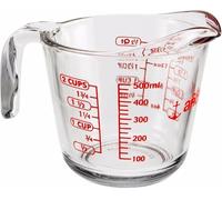 Anchor Hocking 500ml Glass Measuring Jug with Millilitres, Pint & Cups Measurements, Measuring Jugs, Glass Jugs Measuring, Kitchen Jugs, Gravy Jugs, Glass Jug with Measurements,