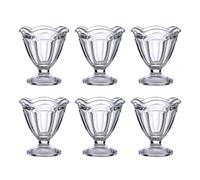 Anchor Hocking 575GU 6 x Ice Cream Sundae Dishes Bowls Glasses Footed Stem