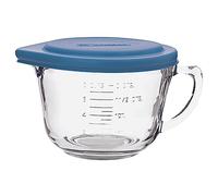 Anchor Hocking Batter Bowl, 2 Quart Glass Mixing Bowl with Blue Lid