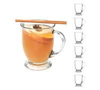 Anchor Hocking Café Glass Coffee Mugs, 16 oz, Set of 6