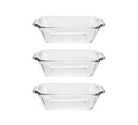 Anchor Hocking Glass Bread Pan, 1.5 Quart Loaf Pan, Set of 3