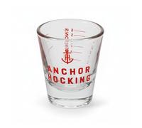Anchor Hocking - Made in USA - Glass Shot Measure- 1 oz Capacity - Clear Measuring Glass with Ounce, Tablespoon & Teaspoon Markings - Durable Dishwasher Safe Bar & Kitchen Tool