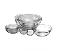 Anchor Hocking Set of 10 Assorted Piece Premium Glass Bowls, Tempered Glass, Round Bowls, Cooking, Baking, Glassware, Kitchenware, Mixing, Prep, Stackable, Microwave & Dishwasher Safe