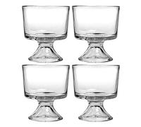 Anchor Hocking Set of 4 Glass Sundae Glasses and Dessert Dishes, Trifle Punch Bowl