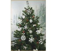 Anchor Kits and Canvas, 100% Cotton, Blue Crocheted Snowflakes, Durchmesser: 7,5 to 11,5