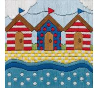 Anchor Long Stitch Kit Beach Huts